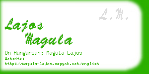 lajos magula business card